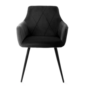 Krzeslo Fellice Welurowe Czarne 56X61X86 Cm