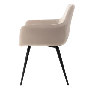 Krzeslo Fellice Welurowe Bezowe 56X61X86 Cm