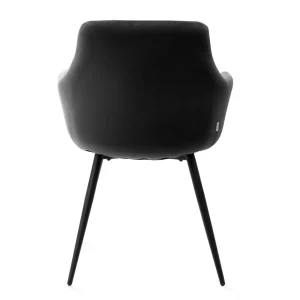 Krzeslo Fellice Welurowe Czarne 56X61X86 Cm