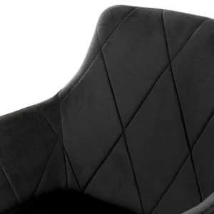 Krzeslo Fellice Welurowe Czarne 56X61X86 Cm