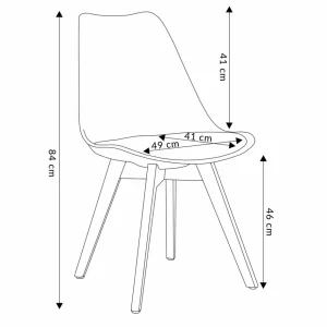 Krzeslo Fisco Biale 48X56X82 Cm