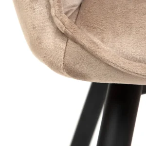 Krzeslo Flossi Welurowe Bezowe 57X63X84 Cm