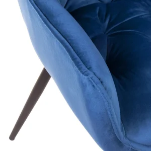 Krzeslo Flossi Welurowe Granatowe 57X63X84 Cm