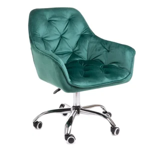 Krzeslo Flossi Welurowe Obrotowe Zielone 57X65X90 Cm