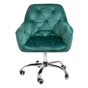 Krzeslo Flossi Welurowe Obrotowe Zielone 57X65X90 Cm