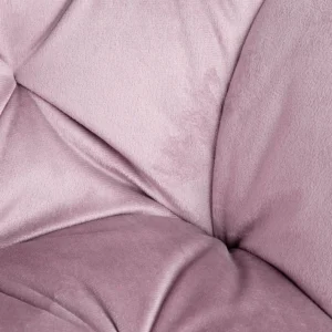 Krzeslo Flossi Welurowe Obrotowe Rozowe 57X65X90 Cm