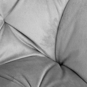 Krzeslo Flossi Welurowe Obrotowe Szare 57X65X90 Cm