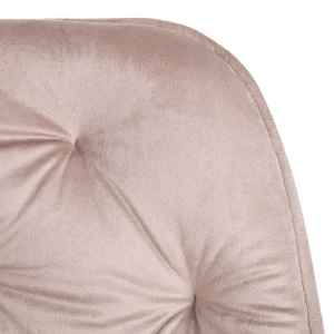 Krzeslo Flossi Welurowe Obrotowe Bezowe 57X65X90 Cm