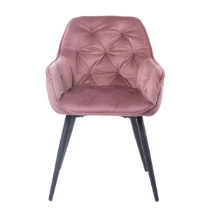 Krzeslo Flossi Welurowe Rozowe 57X63X84 Cm