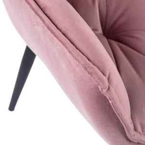 Krzeslo Flossi Welurowe Rozowe 57X63X84 Cm