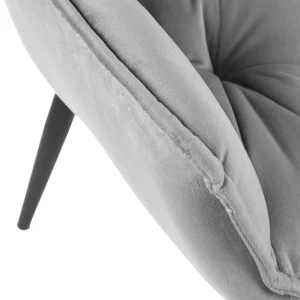 Krzeslo Flossi Welurowe Szare 57X63X84 Cm