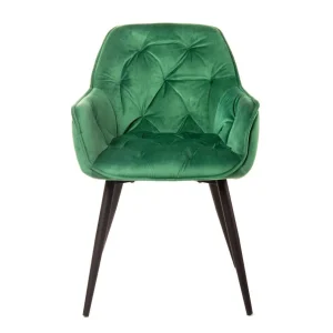 Krzeslo Flossi Welurowe Zielone 57X63X84 Cm