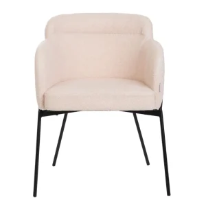 Krzeslo Fluffy Bezowe W Tkaninie Teddy 57X60X78 Cm