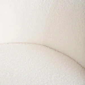 Krzeslo Fluffy Ecru W Tkaninie Teddy 57X60X78 Cm