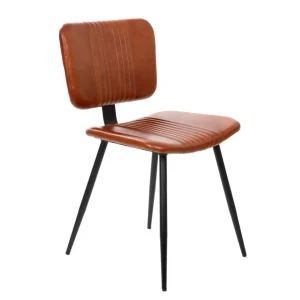 Krzeslo Gladio W Obiciu Ze Skory Bawolej Brazowe 47X51X82 Cm