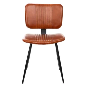 Krzeslo Gladio W Obiciu Ze Skory Bawolej Brazowe 47X51X82 Cm