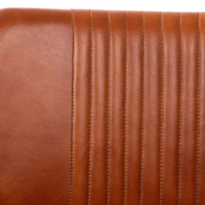 Krzeslo Gladio W Obiciu Ze Skory Bawolej Brazowe 47X51X82 Cm