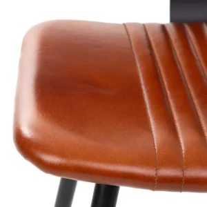 Krzeslo Gladio W Obiciu Ze Skory Bawolej Brazowe 47X51X82 Cm