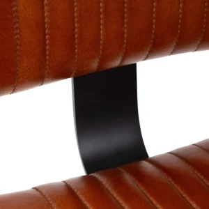 Krzeslo Gladio W Obiciu Ze Skory Bawolej Brazowe 47X51X82 Cm