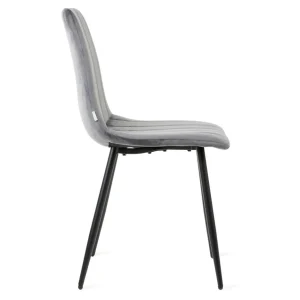 Krzeslo Golick Welurowe Ciemnoszare 44X57X88 Cm