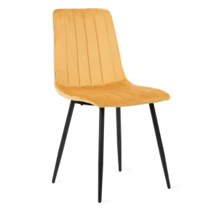 Krzeslo Golick Welurowe Musztardowe 44X57X88 Cm