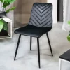 Krzeslo Gunhild Welurowe Czarne 44X57X88 Cm