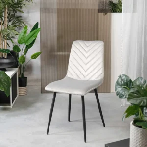 Krzeslo Gunhild Welurowe Jasnoszare 44X57X88 Cm