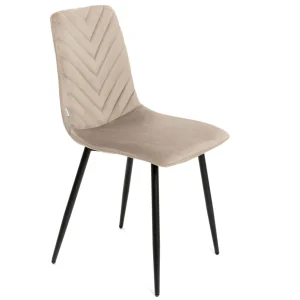 Krzeslo Gunhild Welurowe Bezowe 44X57X88 Cm