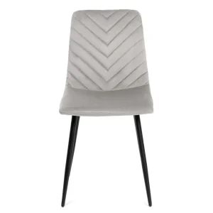 Krzeslo Gunhild Welurowe Jasnoszare 44X57X88 Cm