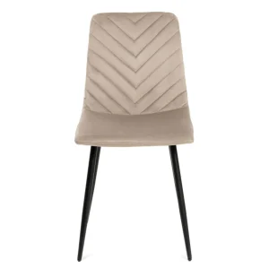 Krzeslo Gunhild Welurowe Bezowe 44X57X88 Cm