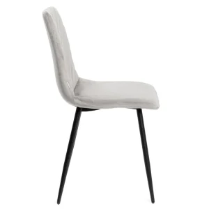 Krzeslo Gunhild Welurowe Jasnoszare 44X57X88 Cm