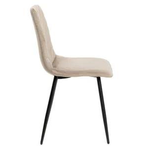 Krzeslo Gunhild Welurowe Bezowe 44X57X88 Cm