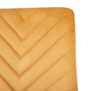 Krzeslo Gunhild Welurowe Musztardowe 44X57X88 Cm