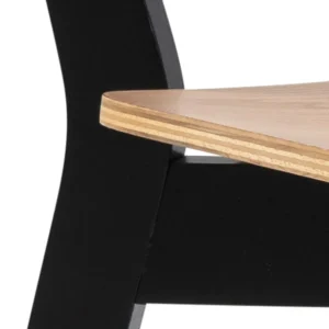 Krzeslo Haveri! Drewniane Czarne-Naturalne 55X45X79,5 Cm