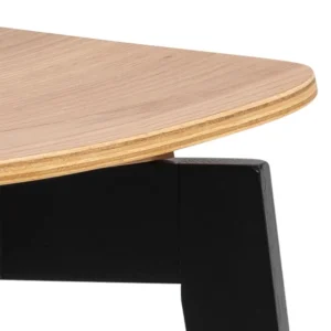 Krzeslo Haveri! Drewniane Czarne-Naturalne 55X45X79,5 Cm