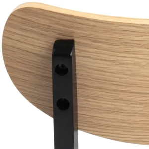 Krzeslo Haveri! Drewniane Czarne-Naturalne 55X45X79,5 Cm