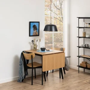 Krzeslo Haveri! Drewniane Czarne-Naturalne 55X45X79,5 Cm