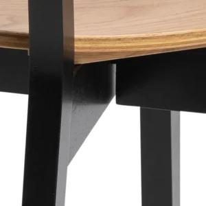 Krzeslo Haveri! Drewniane Czarne-Naturalne 55X45X79,5 Cm