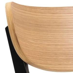 Krzeslo Haveri! Drewniane Czarne-Naturalne 55X45X79,5 Cm