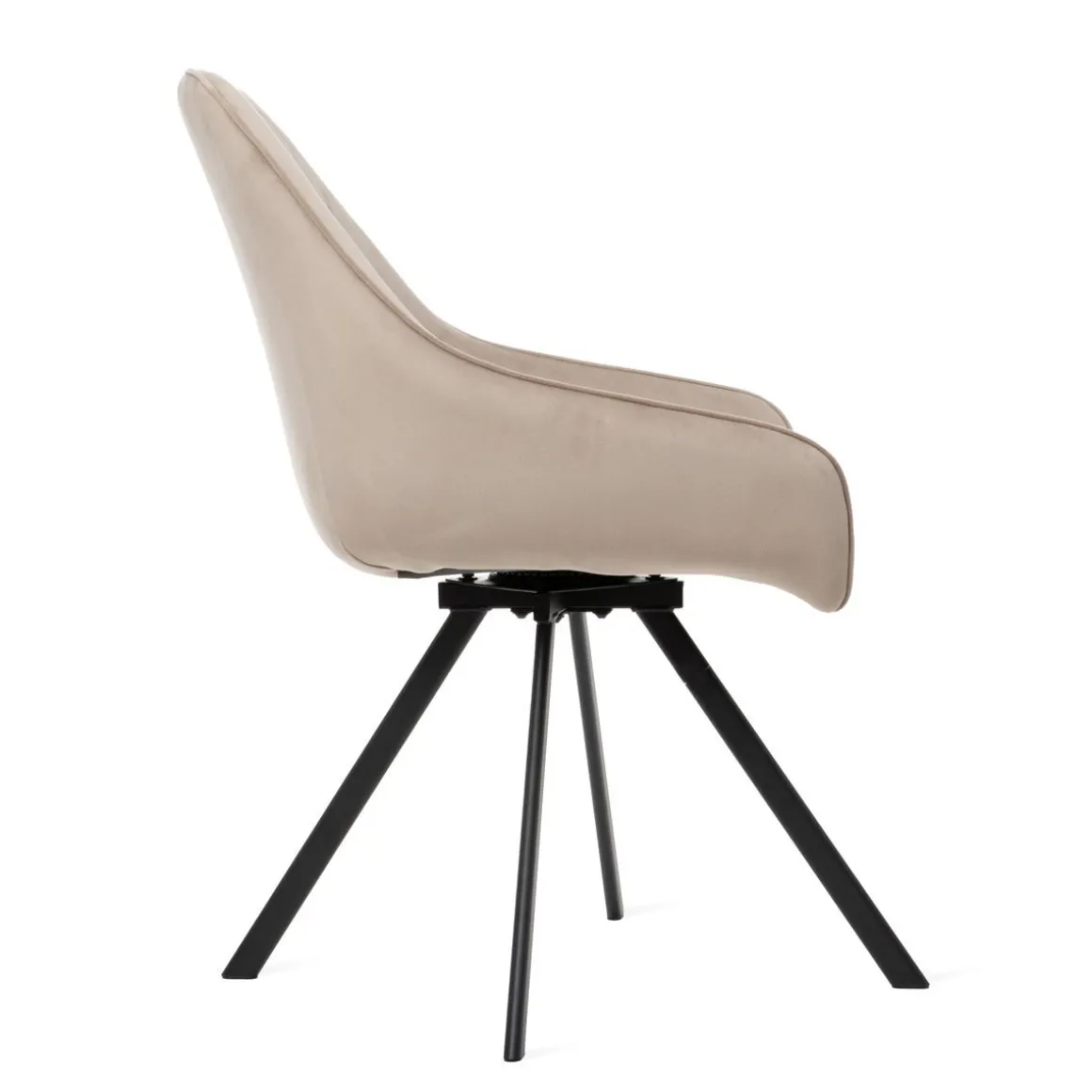 krzeslo_laurent_obrotowe__3.webp Krzeslo Laurent Obrotowe Welurowe Czarne 54X55X85 Cm, Sh: 50Cm