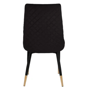 Krzeslo Logan Welurowe Czarne 44X44X92 Cm