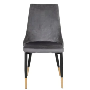Krzeslo Logan Welurowe Szare 44X44X92 Cm