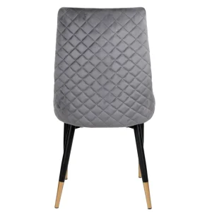 Krzeslo Logan Welurowe Szare 44X44X92 Cm