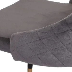 Krzeslo Logan Welurowe Szare 44X44X92 Cm