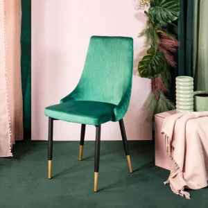 Krzeslo Logan Welurowe Zielone 44X44X92 Cm