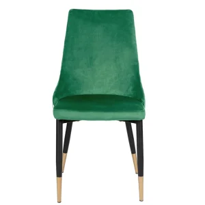 Krzeslo Logan Welurowe Zielone 44X44X92 Cm
