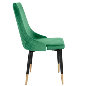 Krzeslo Logan Welurowe Zielone 44X44X92 Cm