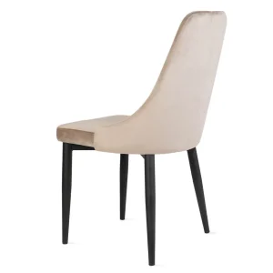 Krzeslo Louis Welurowe Bezowe 44X59X88 Cm