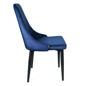 Krzeslo Louis Welurowe Granatowe 44X59X88 Cm