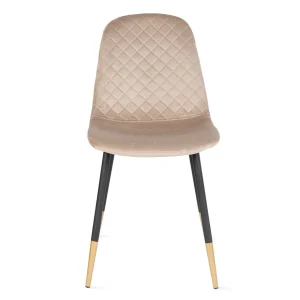 Krzeslo Noir Welurowe Bezowe 44X52X85Cm